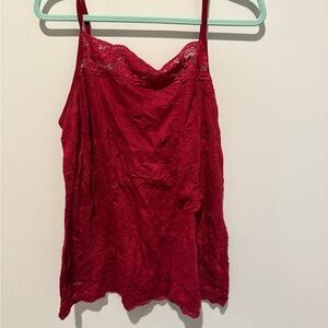 Maurices Red Lace Trim Camisole